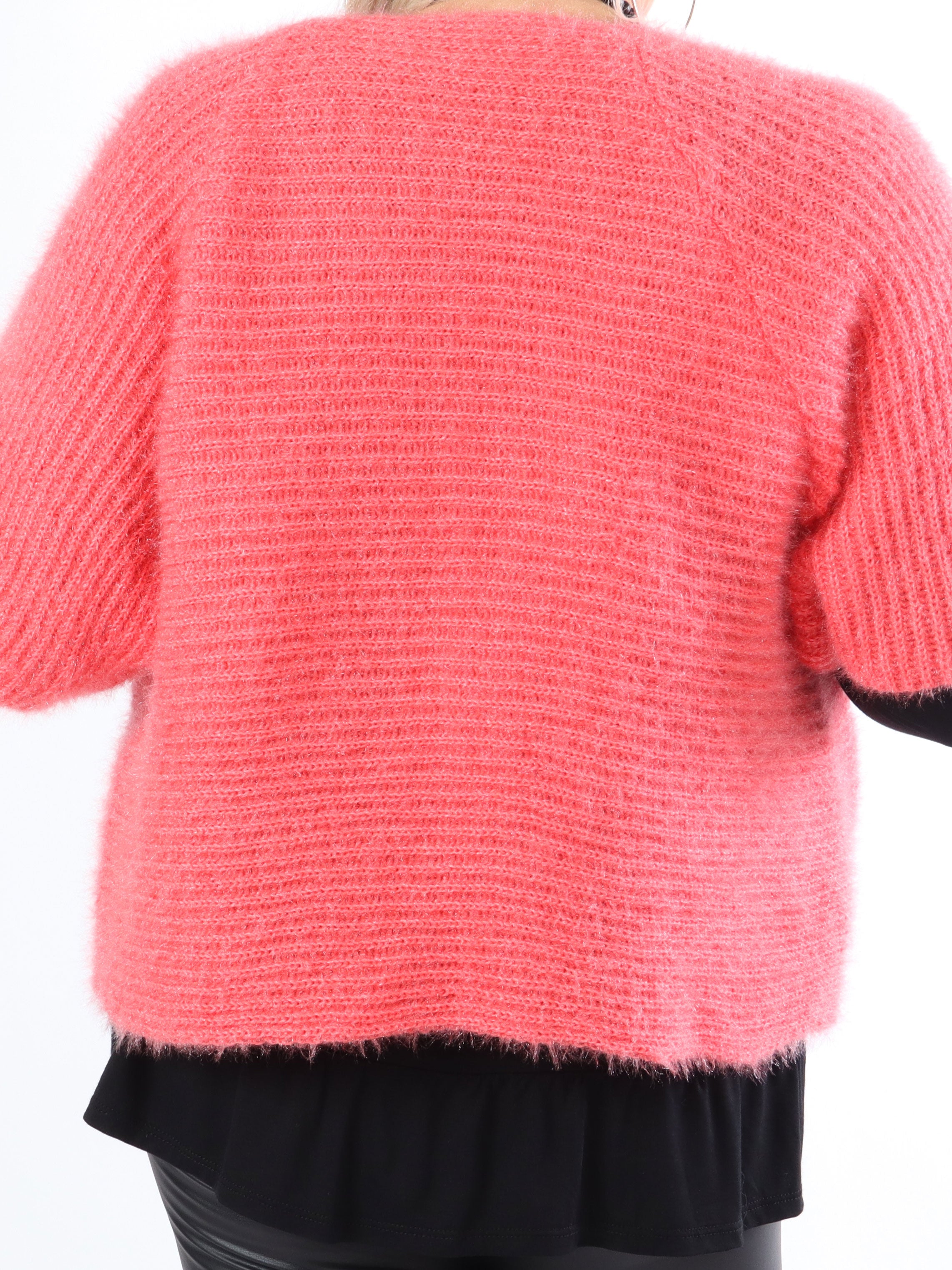 Franca - Sød fluffy plus size bolero i strik